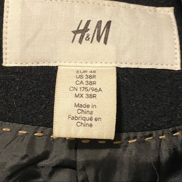 38R (S-M) Black H&M Coat - Picture 2 of 2